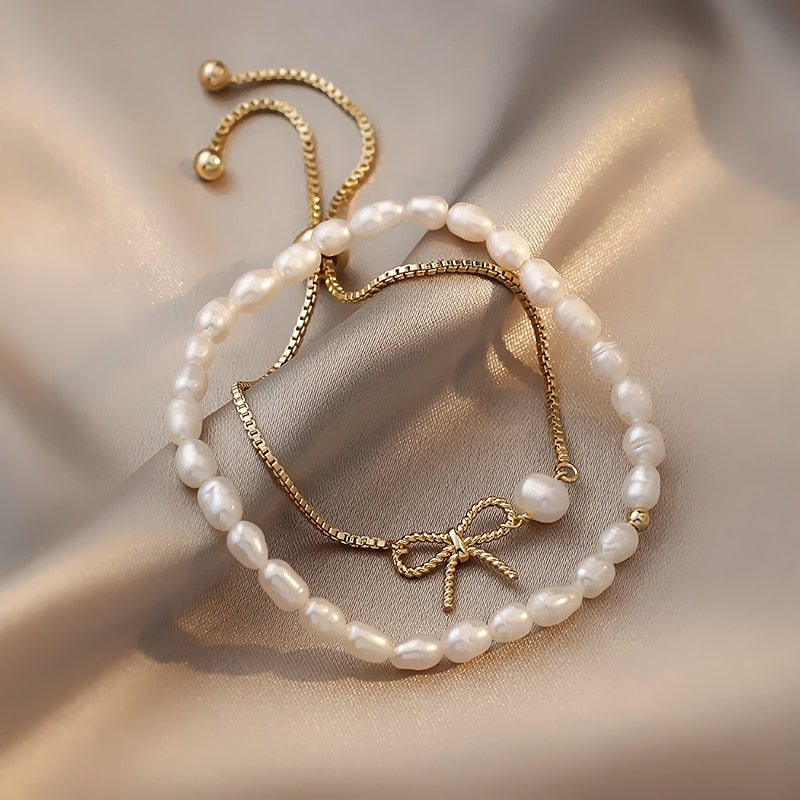 Pearl Two Piece Bowknot Fashion Jewelry