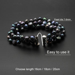 Triple Strand Fresh Water Pearl Bracelet