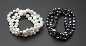 Triple Strand Fresh Water Pearl Bracelet