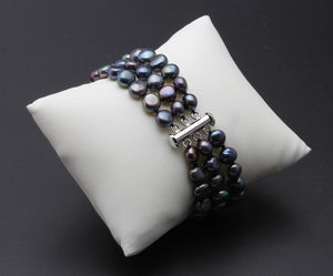 Triple Strand Fresh Water Pearl Bracelet